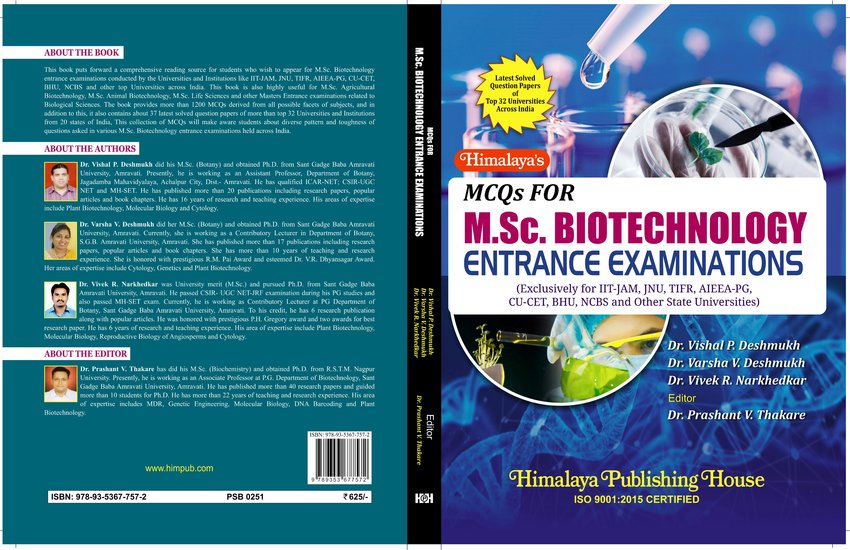 PDF) MCQs for . Biotechnology Entrance Examinations