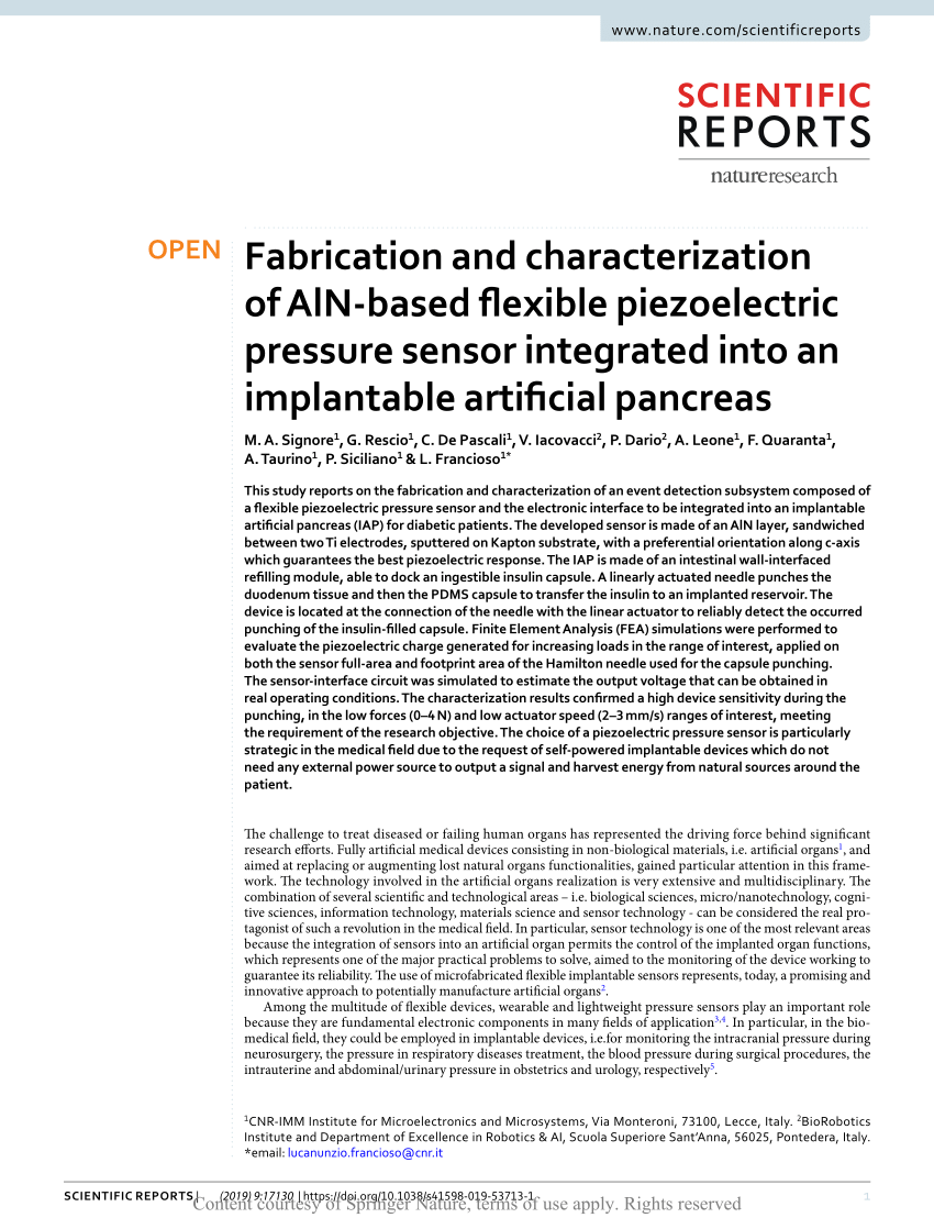 PDF) Fabrication and characterization of AlN-based flexible ...