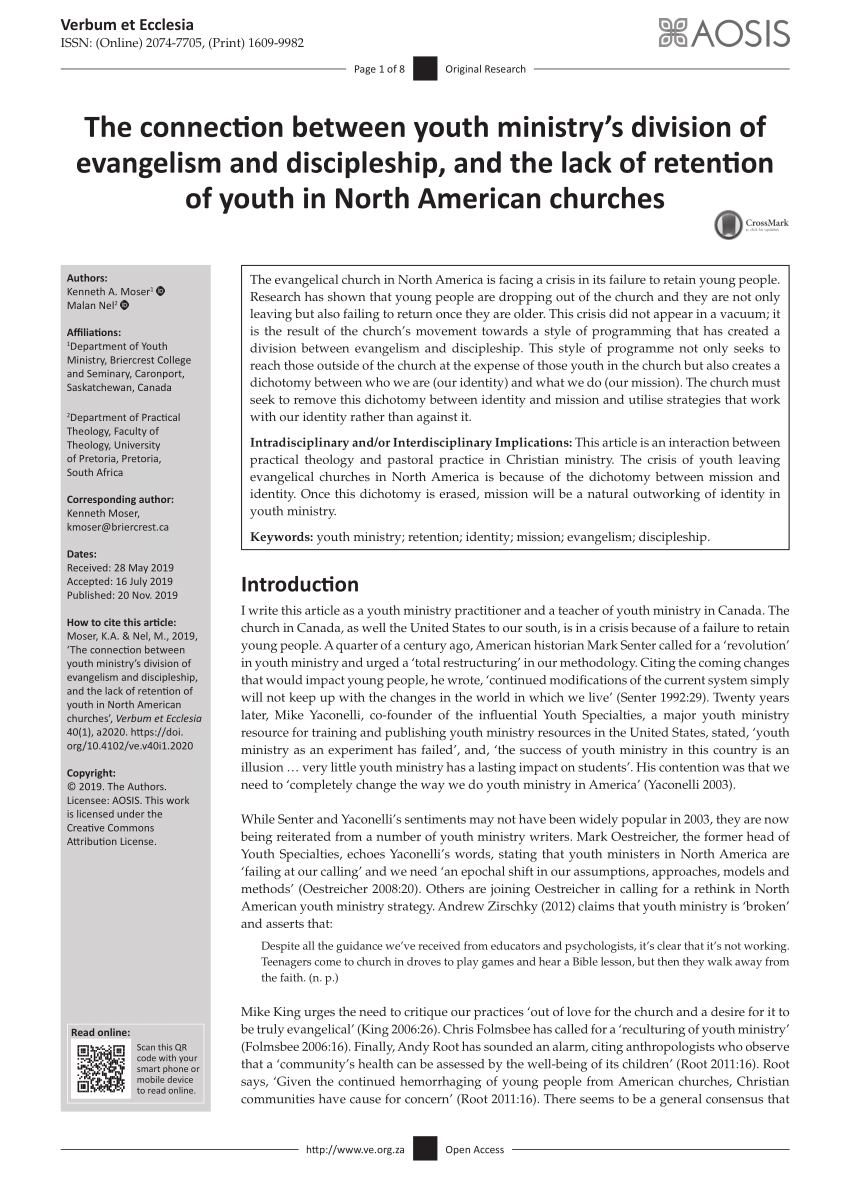 thesis on youth ministry