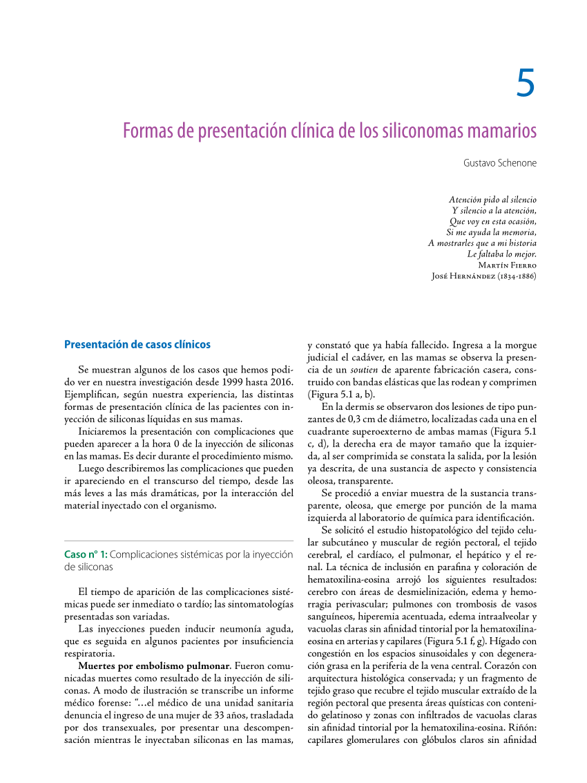 (PDF) Clinical Presentation of Mammary Siliconomas