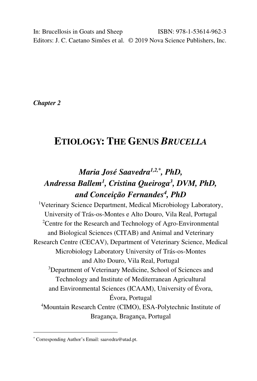 PDF) ETIOLOGY: THE GENUS BRUCELLA