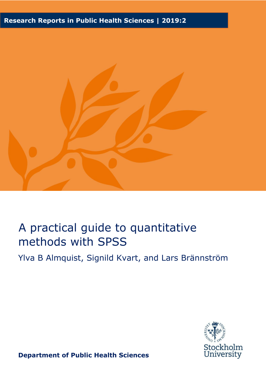 PDF) A practical guide to quantitative methods with SPSS