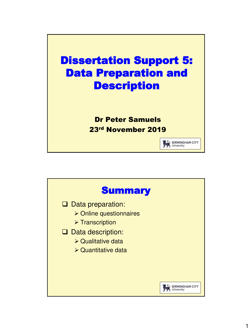 data driven dissertation