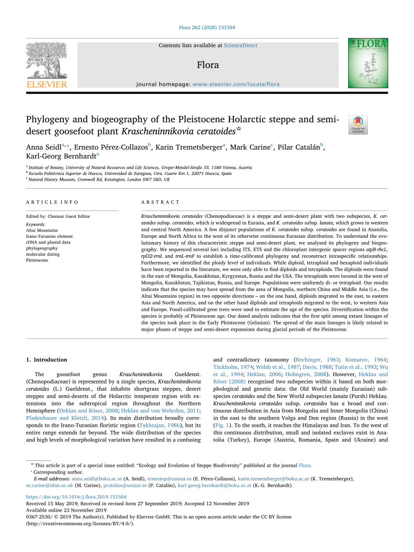 PDF) Phylogeny and biogeography of the Pleistocene Holarctic