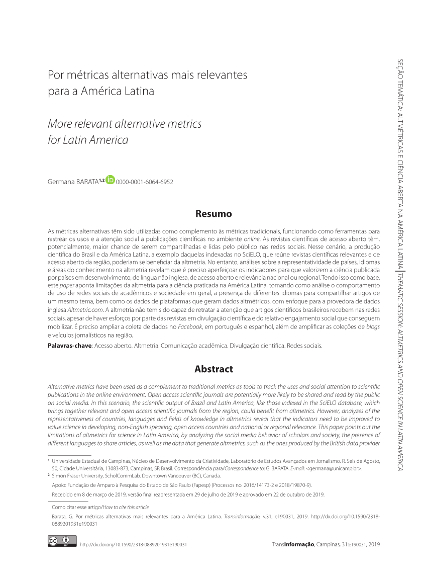 PDF) Altmetria para editores científicos: desafios e perspectivas