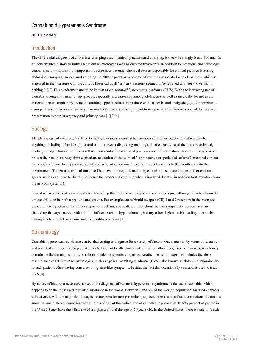 (PDF) Cannabinoid Hyperemesis Syndrome