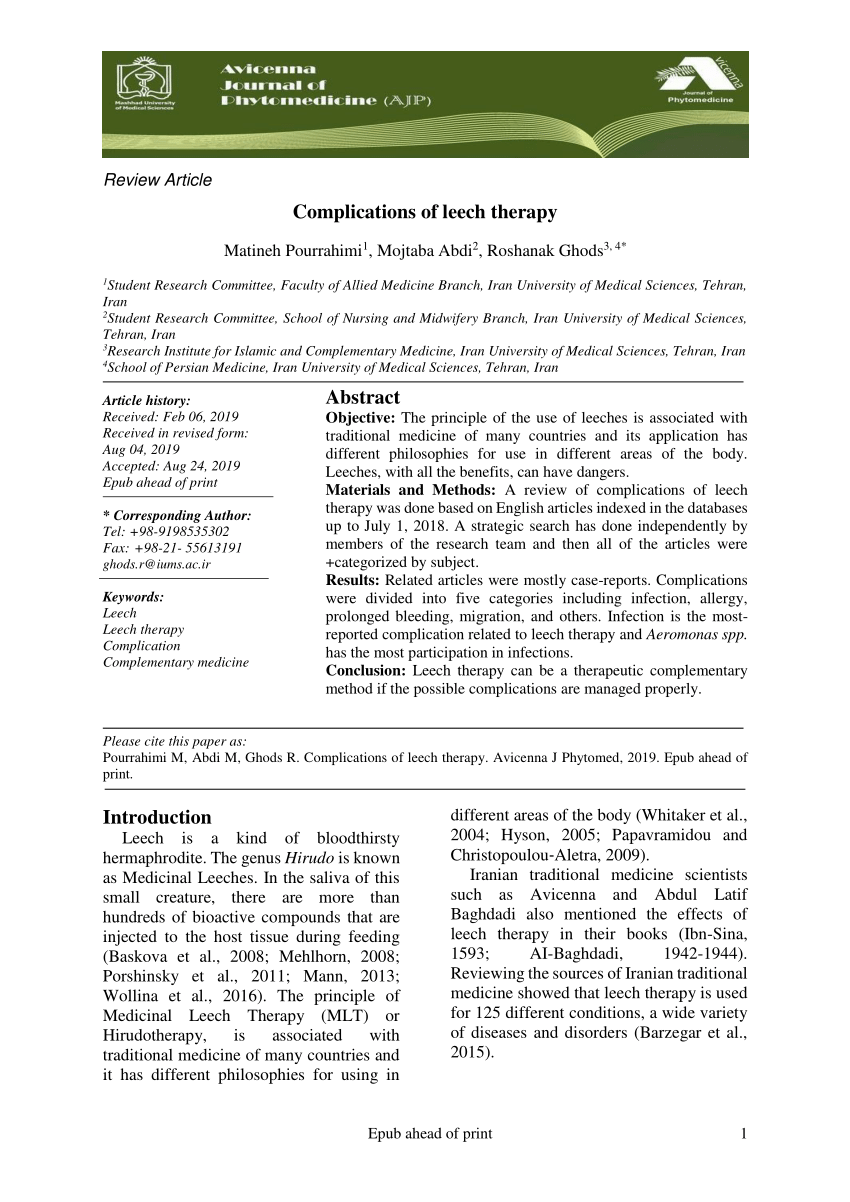 Leech Therapy for Flap Salvage