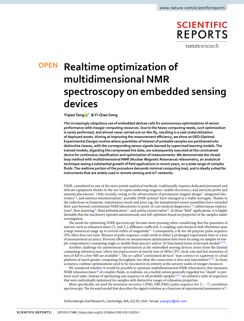 Pdf Realtime Optimization Of Multidimensional Nmr Spectroscopy On Embedded Sensing Devices Wang yiqiao (王一桥) is a former contestant in produce camp 2020. researchgate