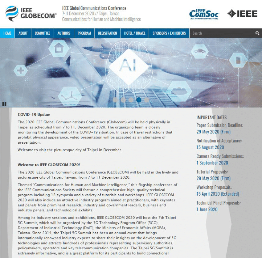 Pdf Ieee Globecom 2020 Call For Papers And Proposals