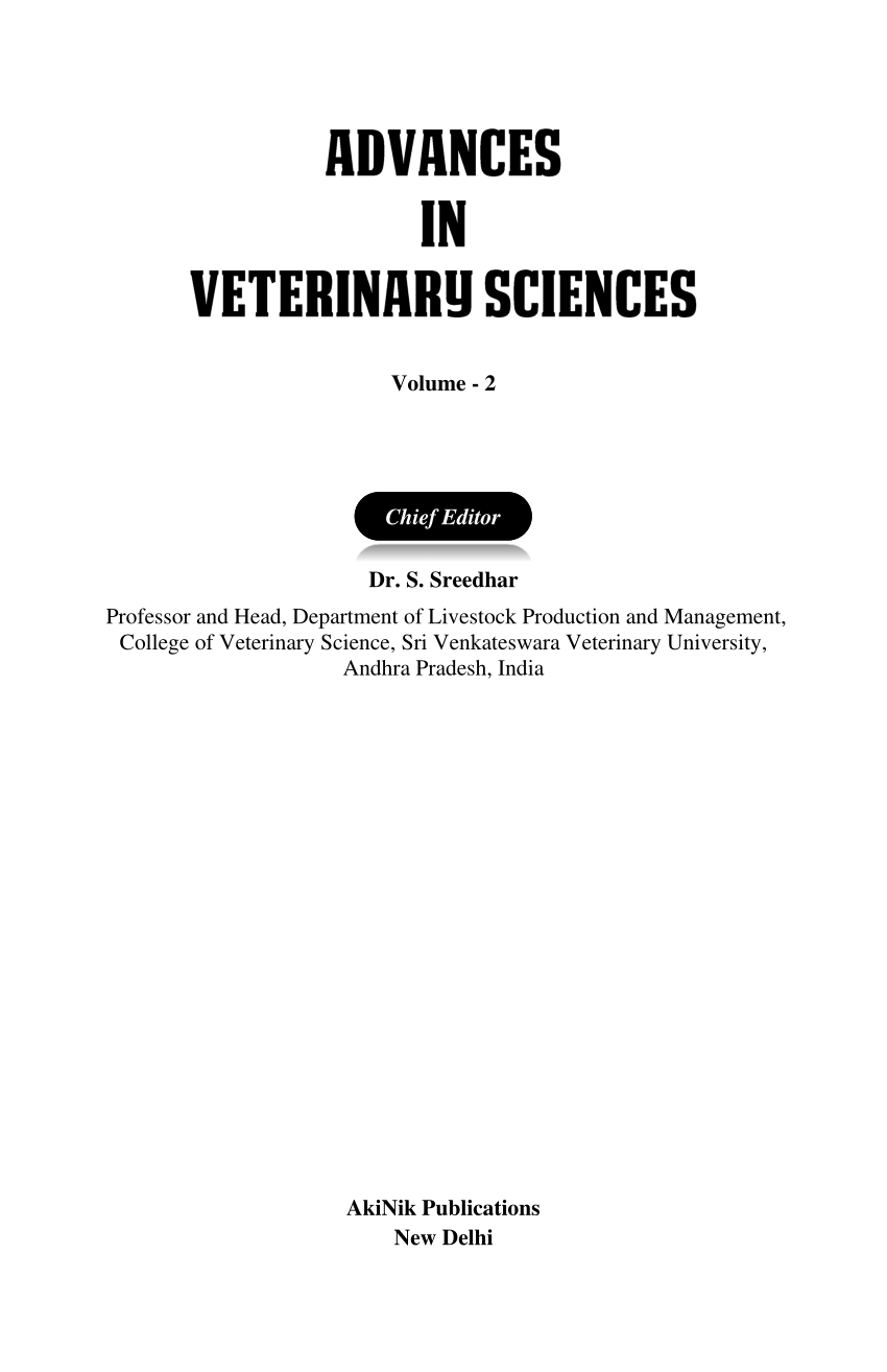 research topics veterinary