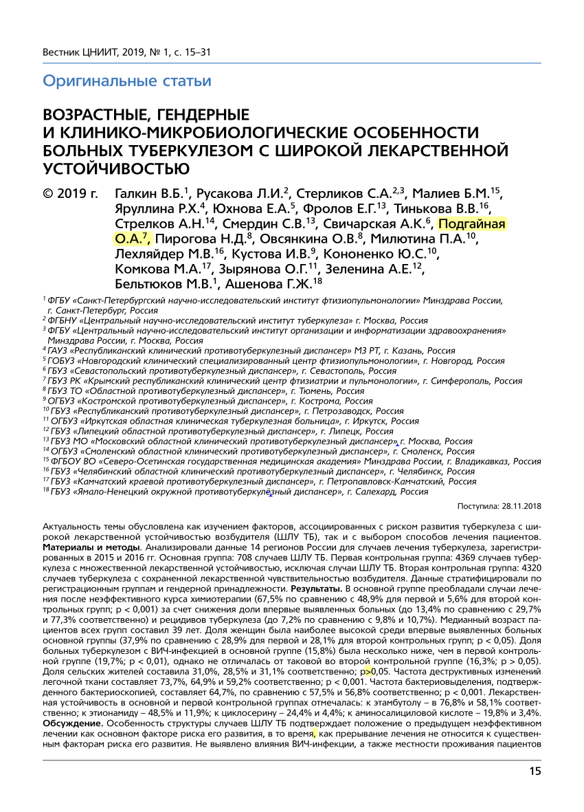 PDF) Clinical features of XDR-TB patients