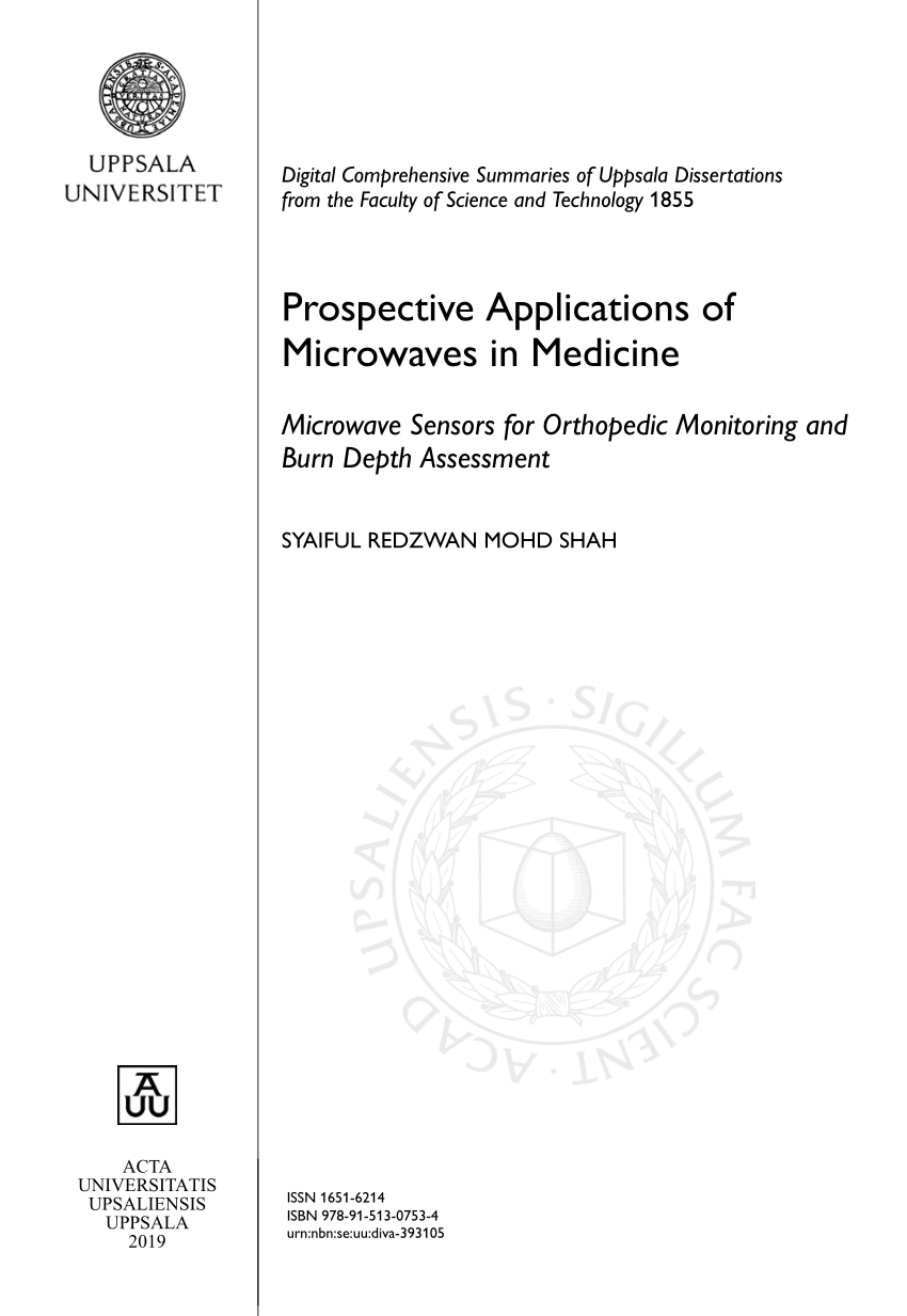 PDF) Prospective Applications of Microwaves in Medicine Microwave 