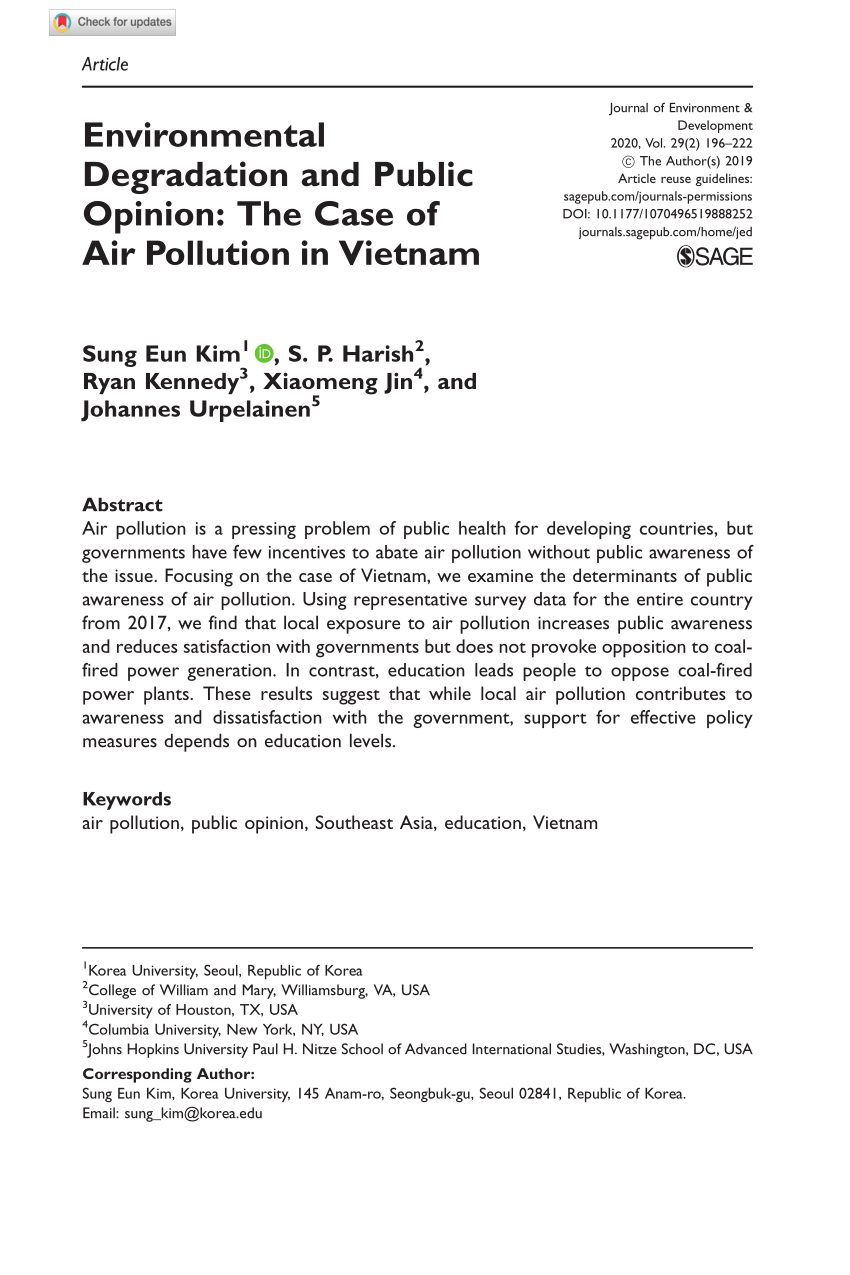 air pollution in hanoi essay