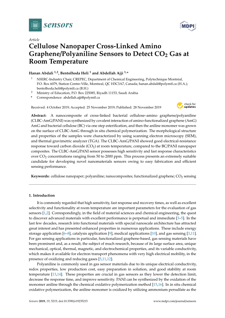 Pdf Cellulose Nanopaper Cross Linked Amino Graphene