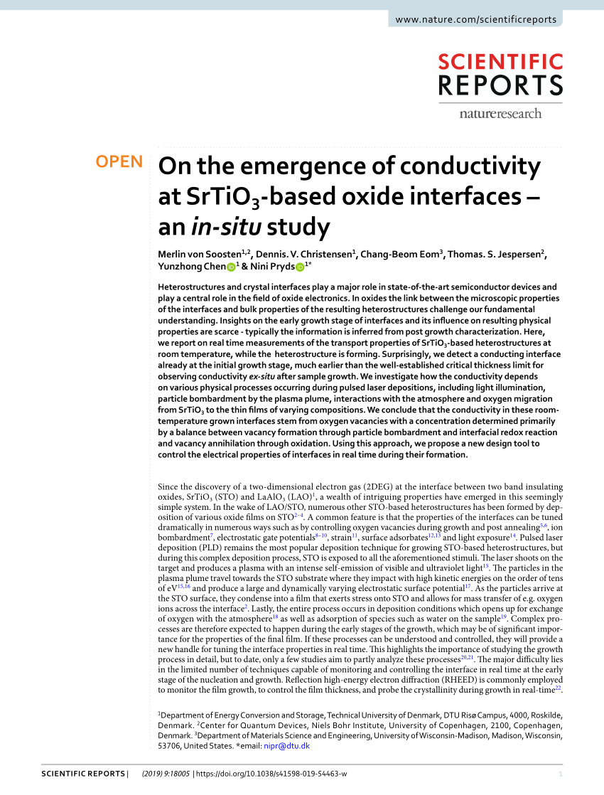 emergent phenomena at complex oxide interfaces