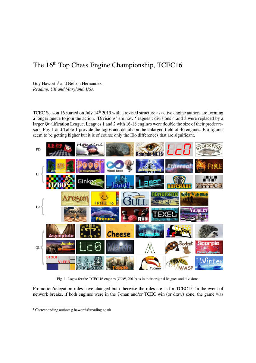 PDF) The 16th Top Chess Engine Championship, TCEC16