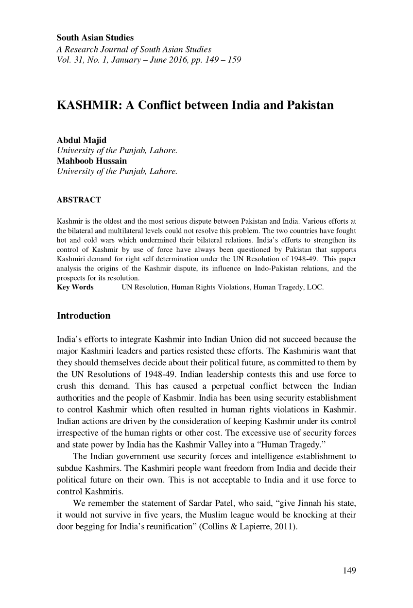 research papers in kashmir