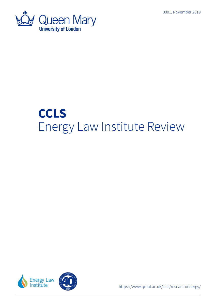 PDF) CCLS Energy Law Institute Review