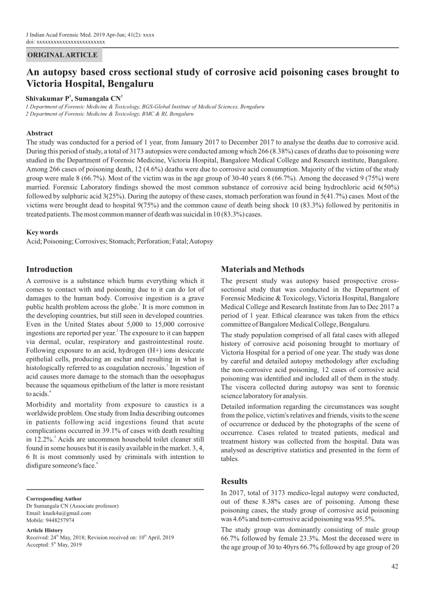 (PDF) An autopsy based cross sectional study of corrosive acid