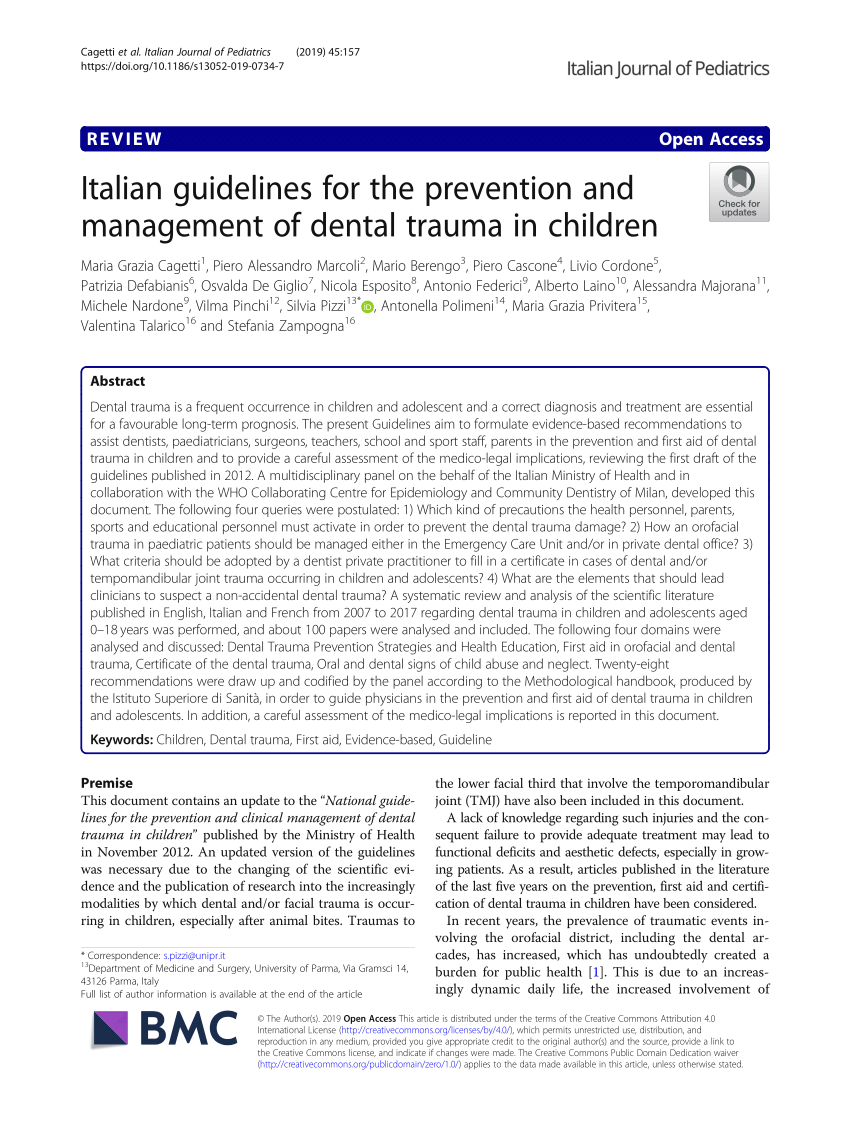 PDF) Italian guidelines for the prevention and management of ...