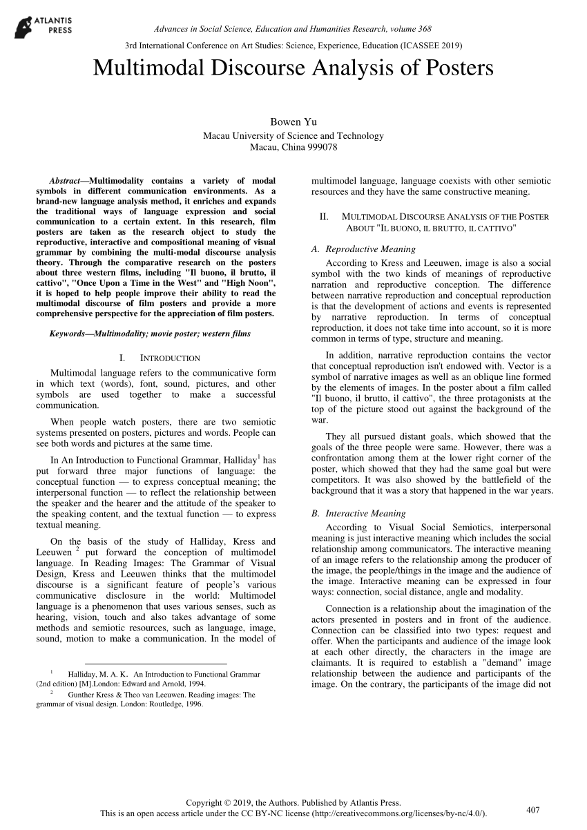 literature review on multimodal discourse analysis