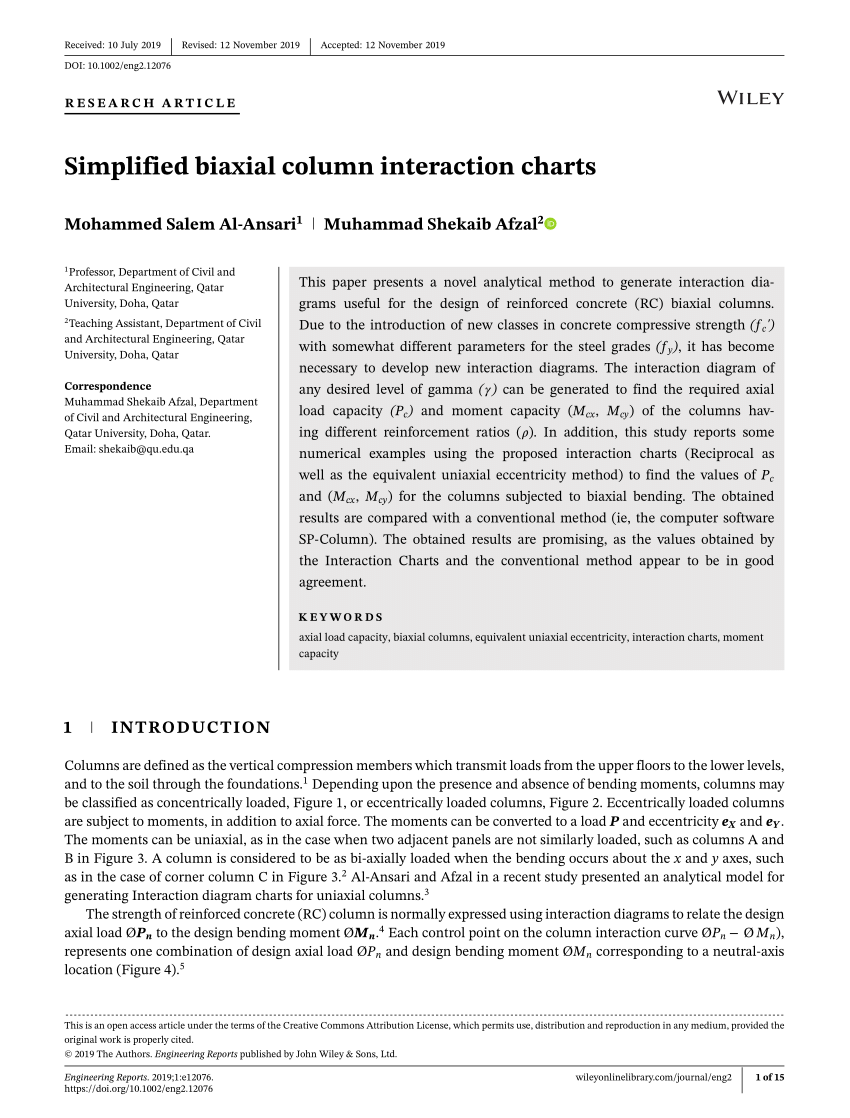 Pdf Simplified Biaxial Column Interaction Charts