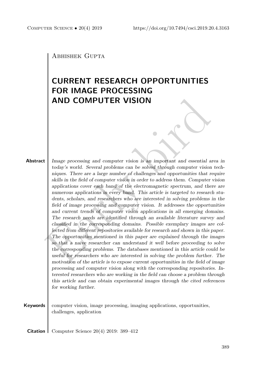 research paper on computer vision