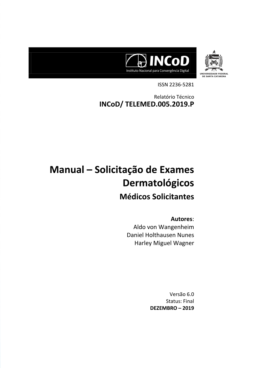 PDF) TELEDERMATOLOGIA - Manual -Solicitao de Exames Dermatolgicos