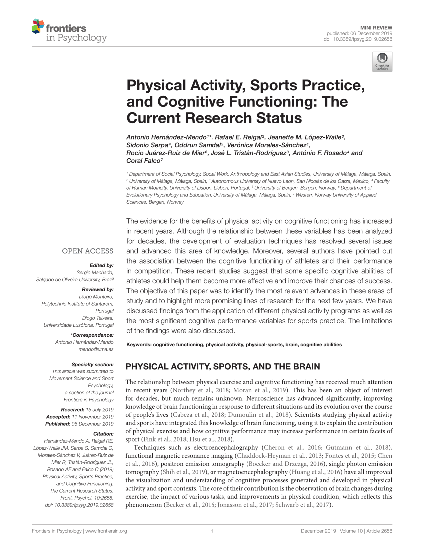 physical activity research topic