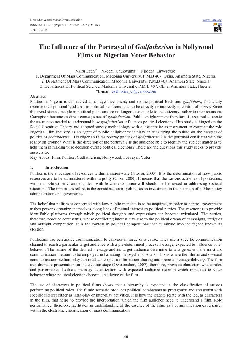 literature review on godfatherism pdf
