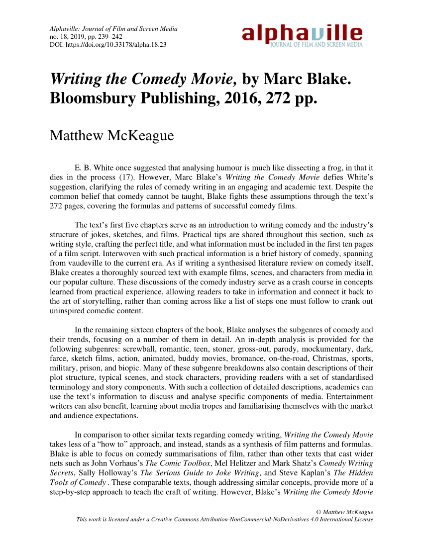 PDF) Writing the Comedy Movie, by Marc Blake