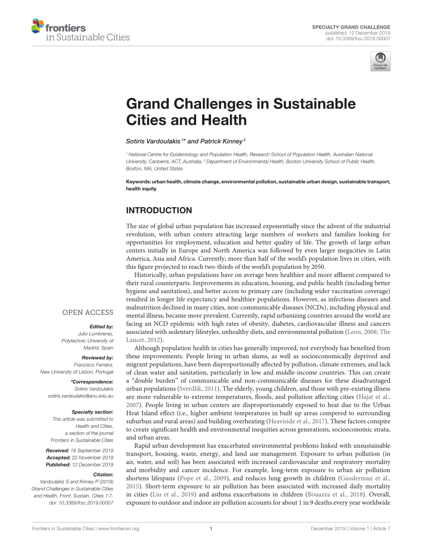 Frontiers  Environmental, Health, and Equity Co-benefits in Urban