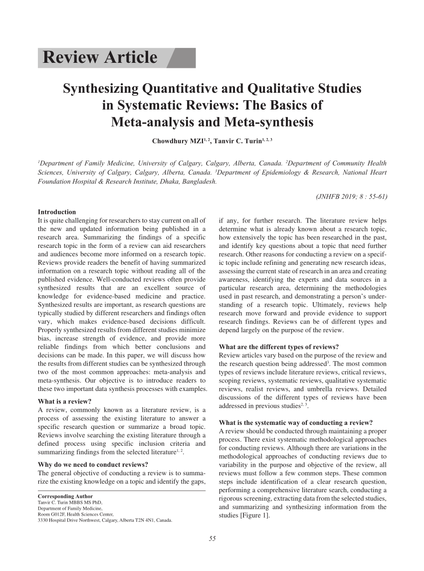 systematic review and meta synthesis of qualitative studies