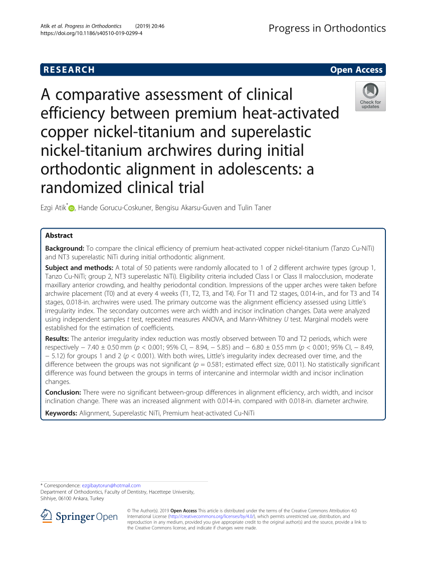 PDF) A comparative assessment of clinical efficiency between