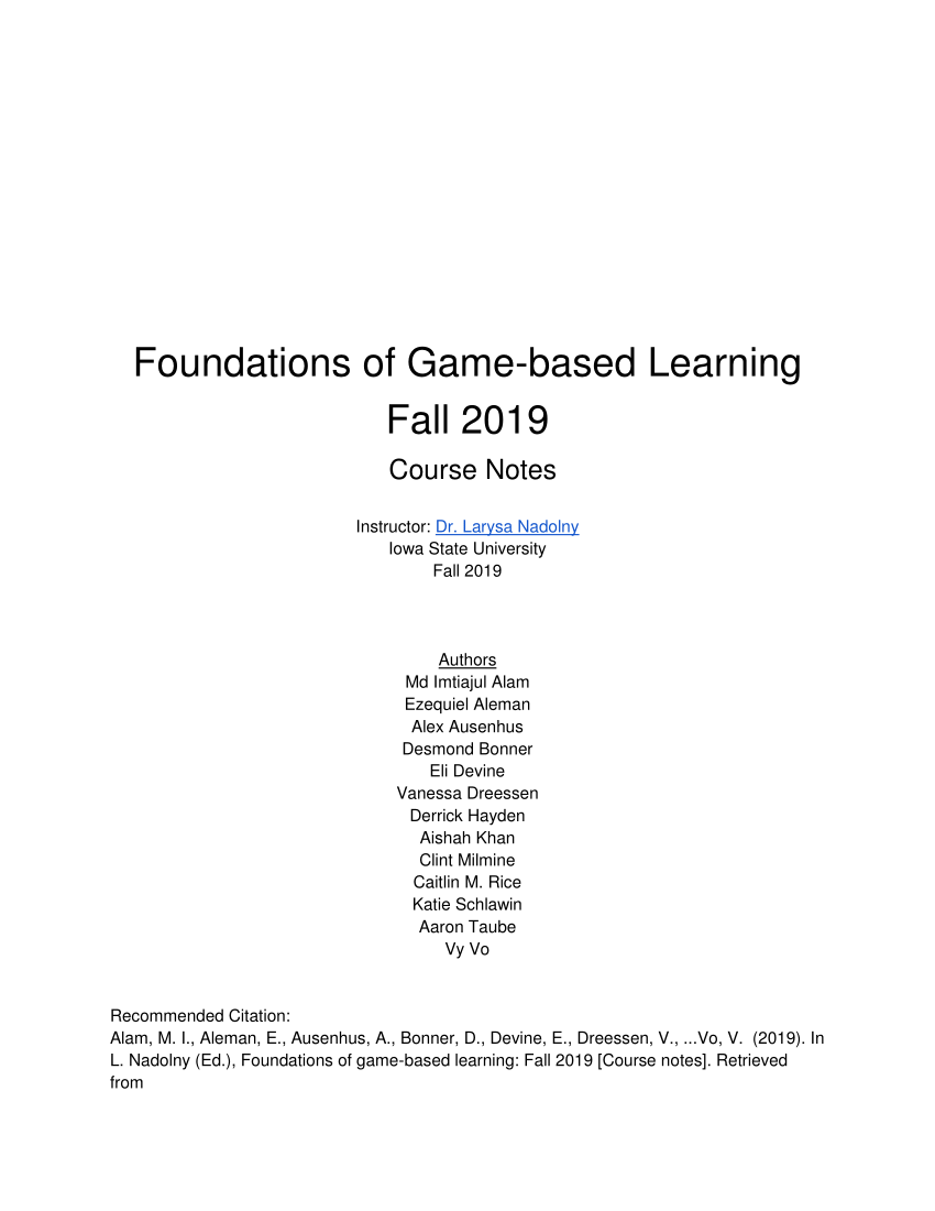 Pdf Foundations Of Game Based Learning Fall 2019 Course Notes - video brawl star pack oppening leon guillaume et kim