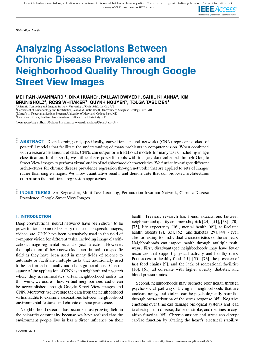 PDF) Analyzing Associations Between Chronic Disease Prevalence and ...