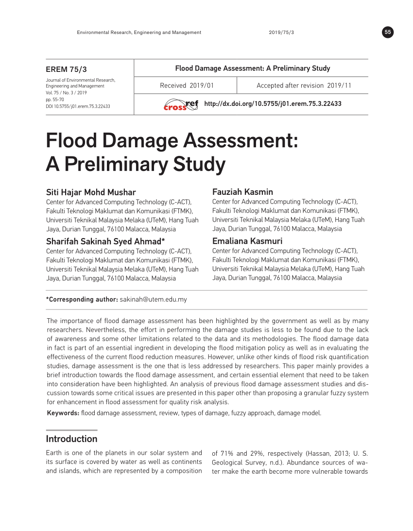 flood risk management research paper