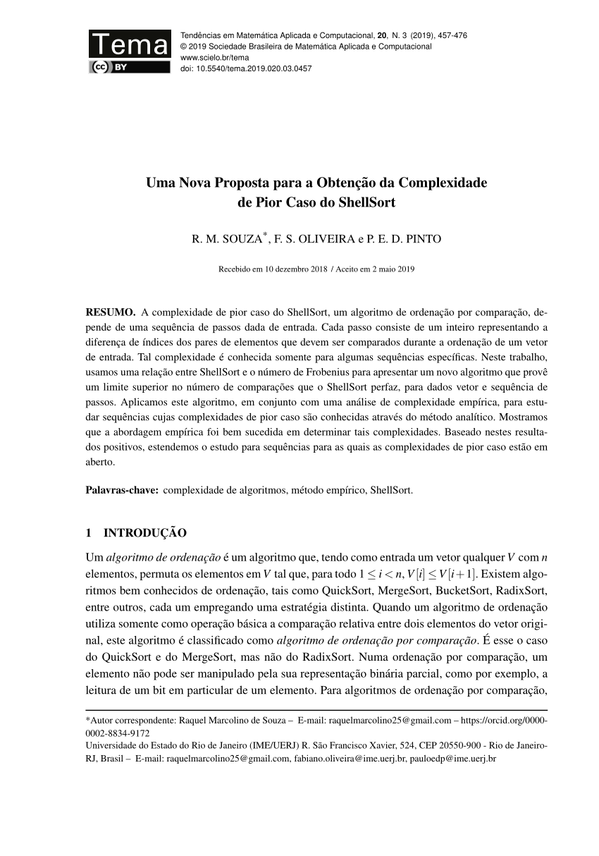 Complexidade Algoritmos de Ordenação, PDF, Teoria da Complexidade  Computacional