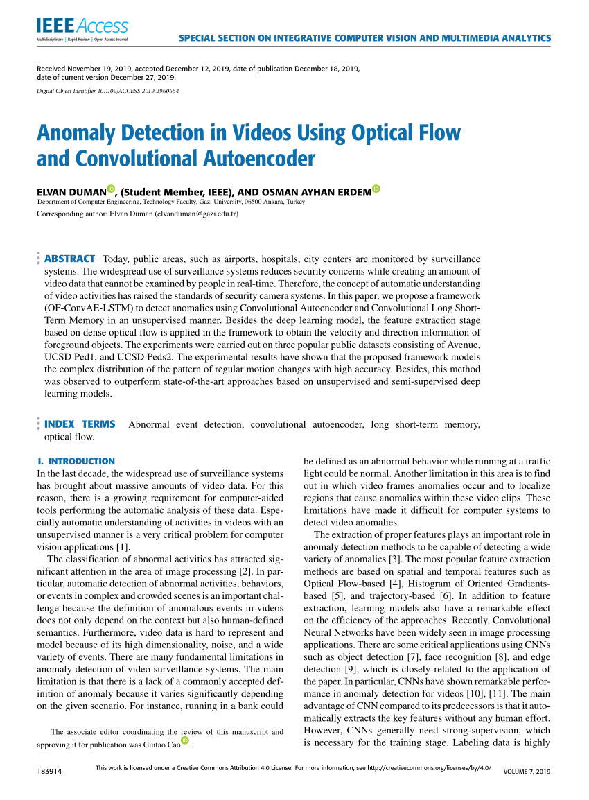 pdf anomaly detection in videos using optical flow and convolutional autoencoder