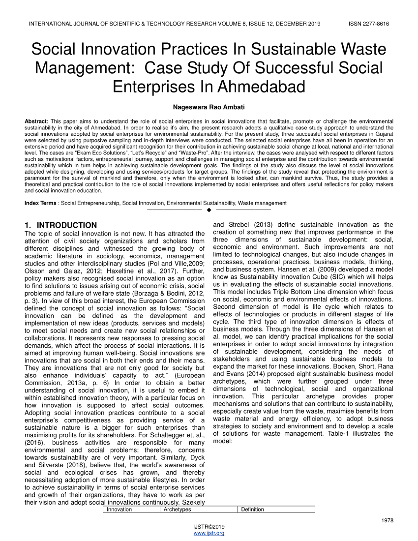 waste management case study pdf