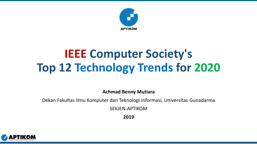 Pdf Ieee Computer Society S Top 12 Technology Trends For 2020