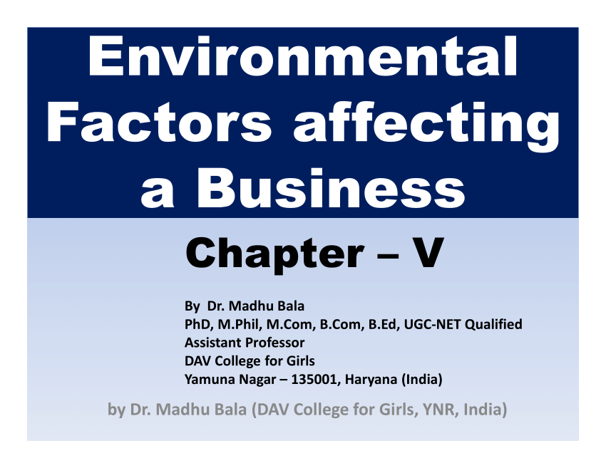 Environmental Factors In Business