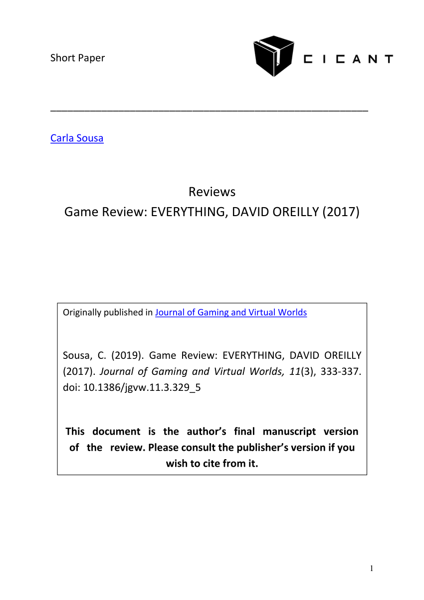 Pdf Game Review Everything David Oreilly 17