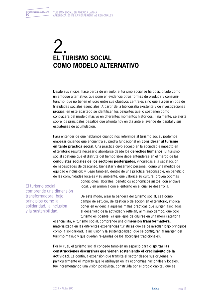 PDF) EL TURISMO SOCIAL COMO MODELO ALTERNATIVO