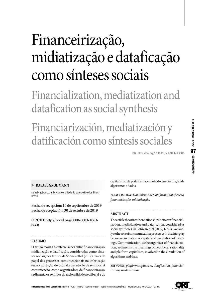 PDF) PRÁTICAS DO CONSUMO MIDIATIZADO SOB A LÓGICA DOS ALGORITMOS