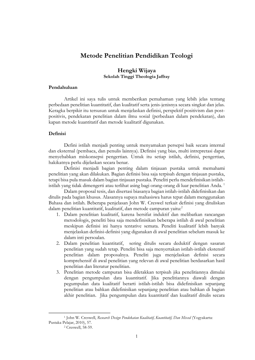 metode penelitian kualitatif arikunto pdf