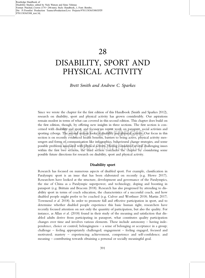 disability in sports essay