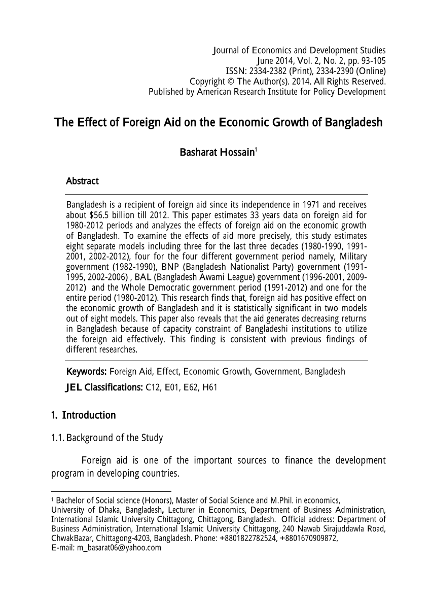 research paper on bangladesh economy