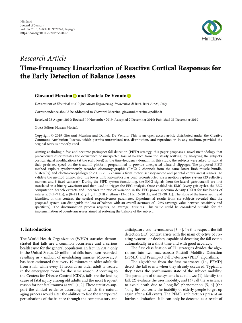 Centro Assistenza Lg Bari.Pdf Time Frequency Linearization Of Reactive Cortical Responses For The Early Detection Of Balance Losses