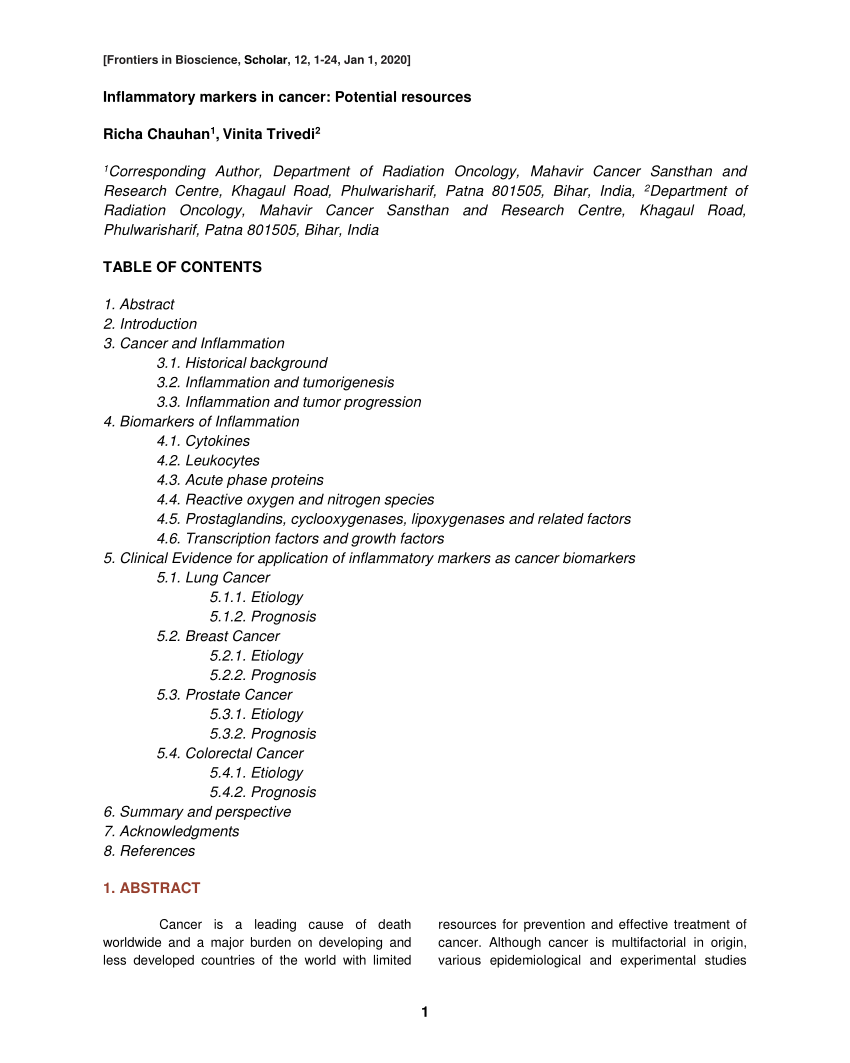 pdf-inflammatory-markers-in-cancer-potential-resources